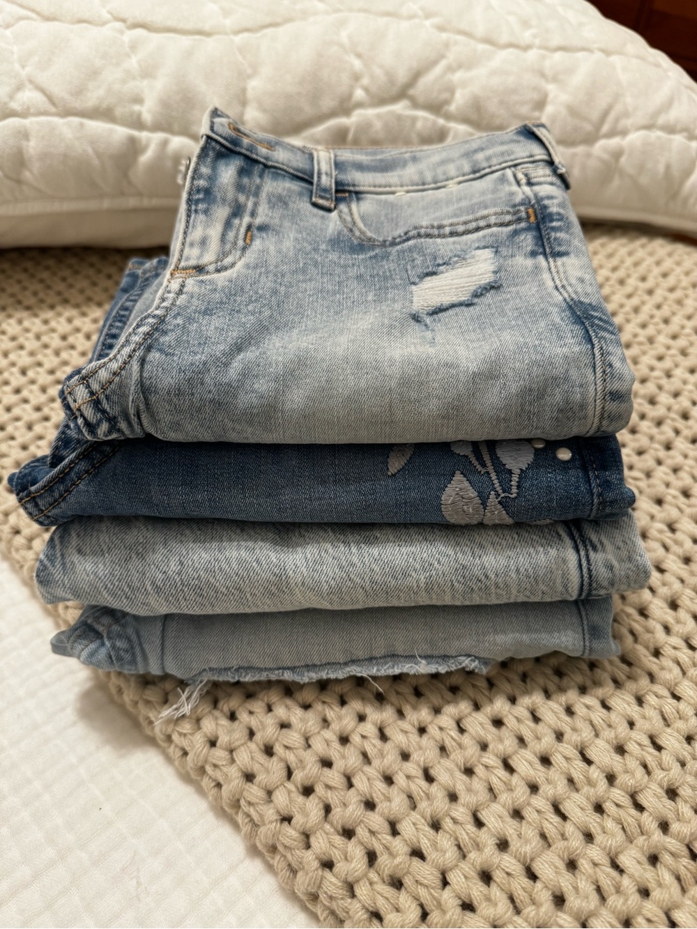 Abercrombie Kids Light & Medium Blue Jeans Stack (various sizes)